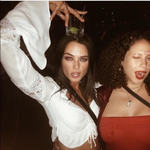 —Sold on Depop— NWOT sold out SCF White Crescent Crop top sz 0 - Picture 4 of 8